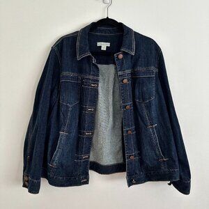 Coldwater Creek, Dark Wash Denim Jean Jacket, 18